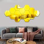 Acrylic Hexagon wall decor Mirror - Wall Decorations