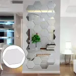 Acrylic Hexagon wall decor Mirror - Wall Decorations